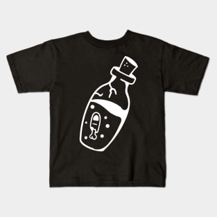 Bottle in which a cut off finger floats Kids T-Shirt